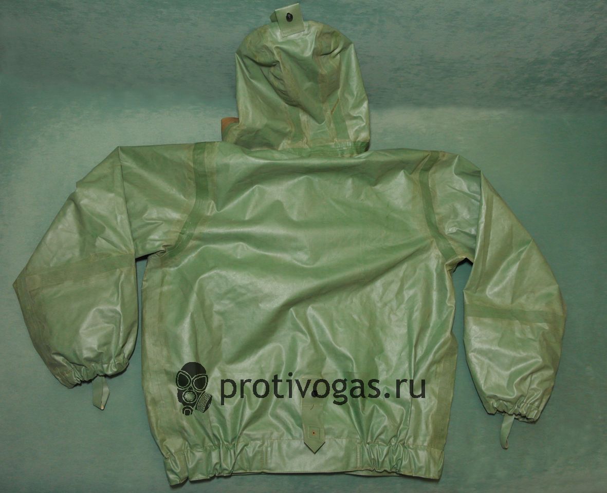 Защитная куртка от костюма химзащиты КЗИ-2, ткань БЦК (зеленая двухсторонняя), фотография 2