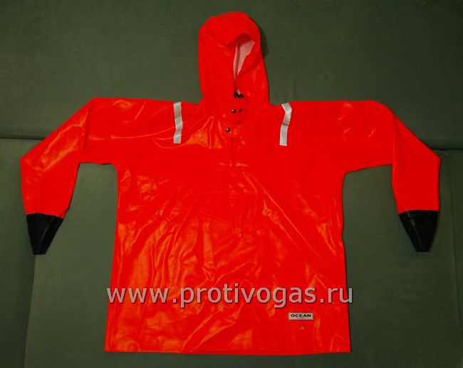 Куртка костюма рыбацкого (Рокон - букса) Ocean размер XXL, рост 182-188 см, плотный ПВХ, герметичные сварные швы, анорак на штормовой застежке, фотография 1